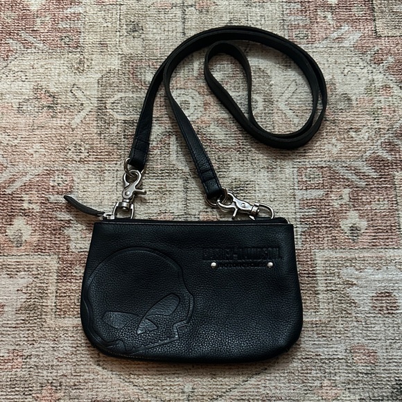 Woman’s Harley Davidson Motorcycle Leather Skull Crossbody Purse - Picture 1 of 5